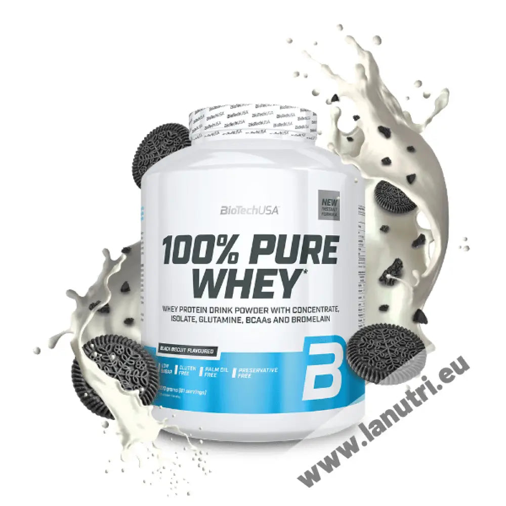 BiotechUsa 100% Pure Whey - Black Biscuit - 2290g