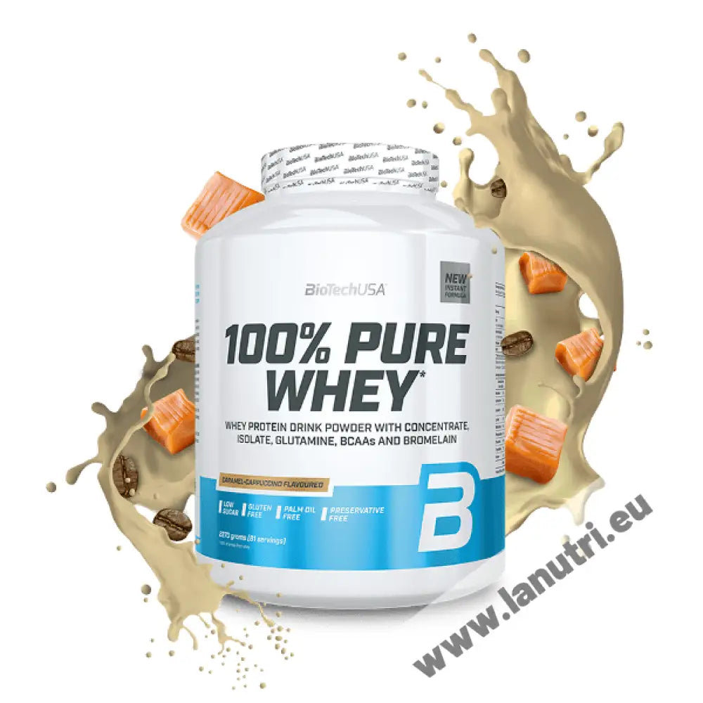 BiotechUsa 100% Pure Whey - Caramel/Cappucino - 2290g