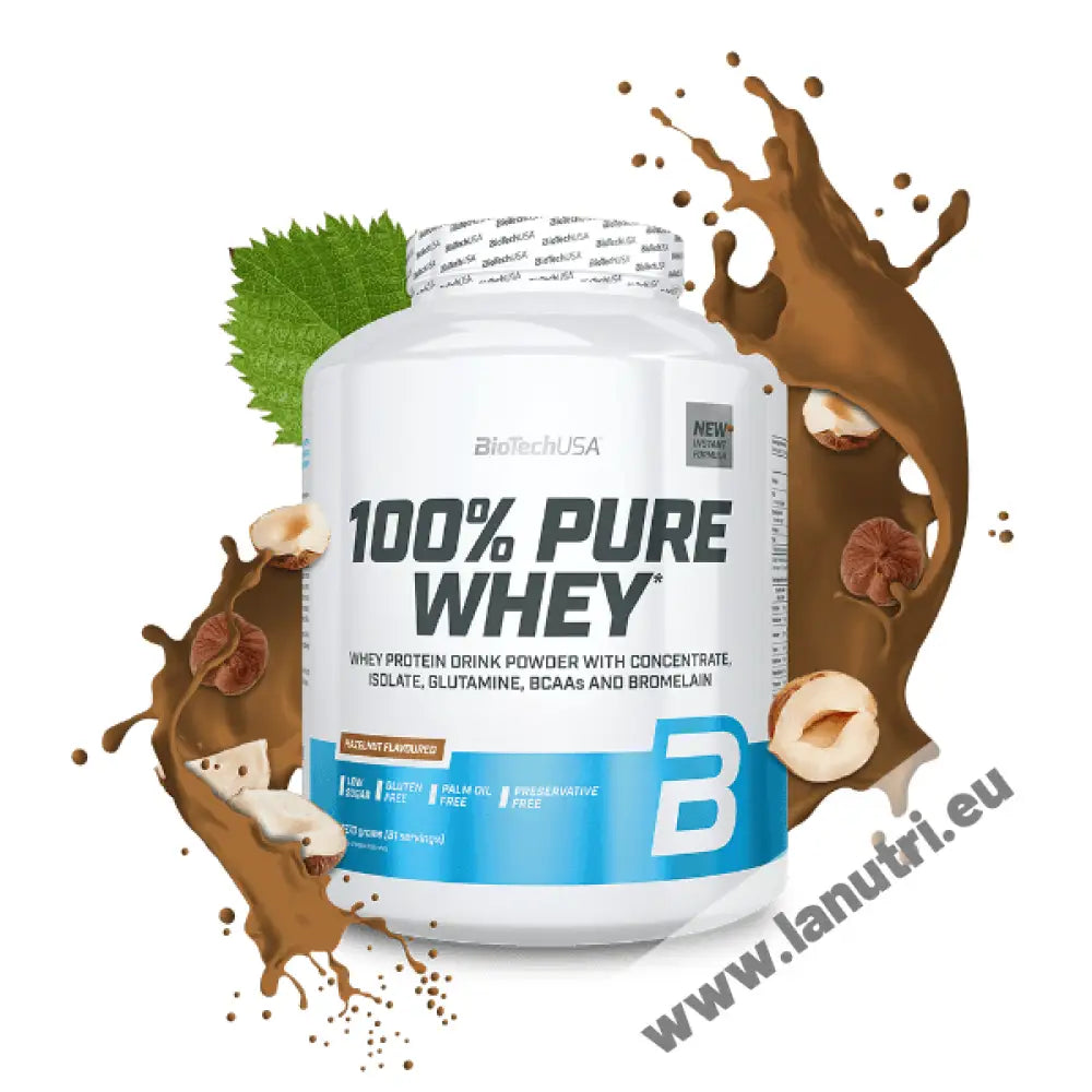 BiotechUsa 100% Pure Whey - Hazelnut- 2290g