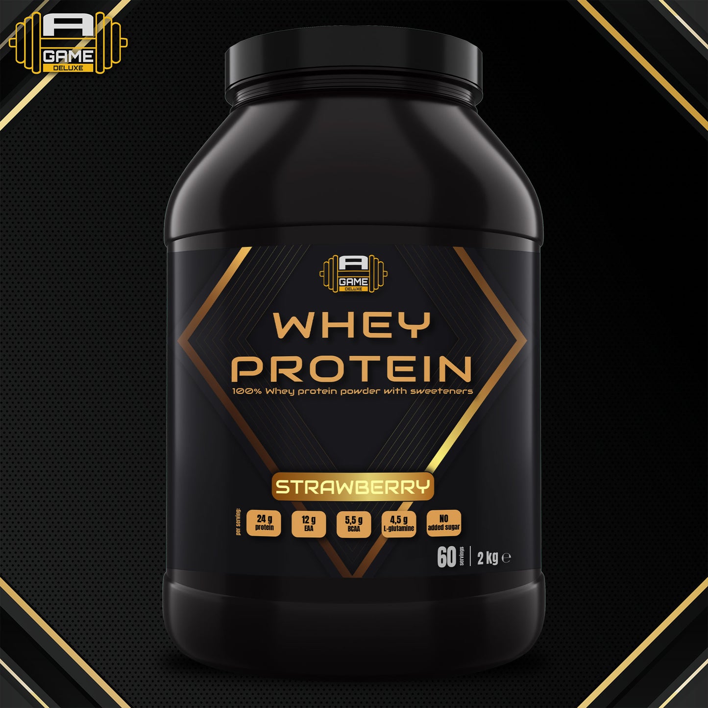 A-game Deluxe - Whey Protein 2 kg - Strawberry