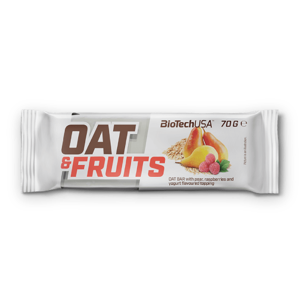 BiotechUSA Oat Bar - Yochurt Pear Raspberry- 20x70g
