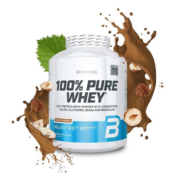 BiotechUsa 100% Pure Whey - Hazelnut- 2290g