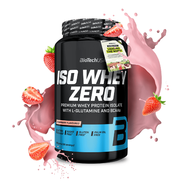 BiotechUsa Iso Whey Zero - Strawberry- 908g