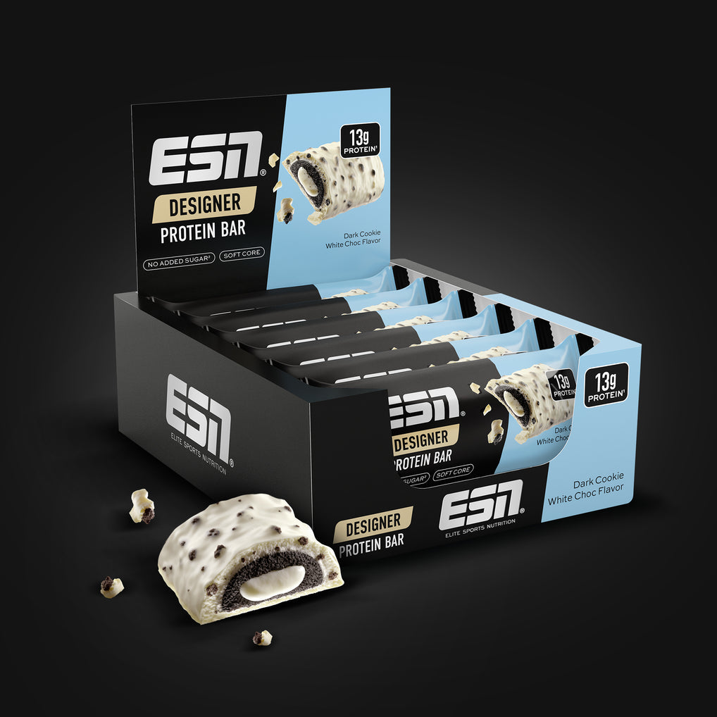 ESN Designer Protein Bar - Dark Cookie White Choc- 12x45g