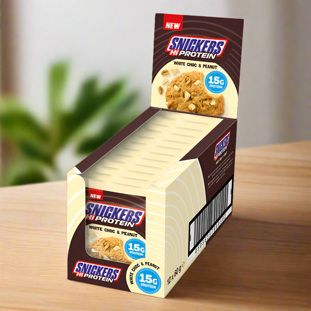 MARS Snickers Hi Protein Cookie - White Chocolate - 12x60g - Lanutri