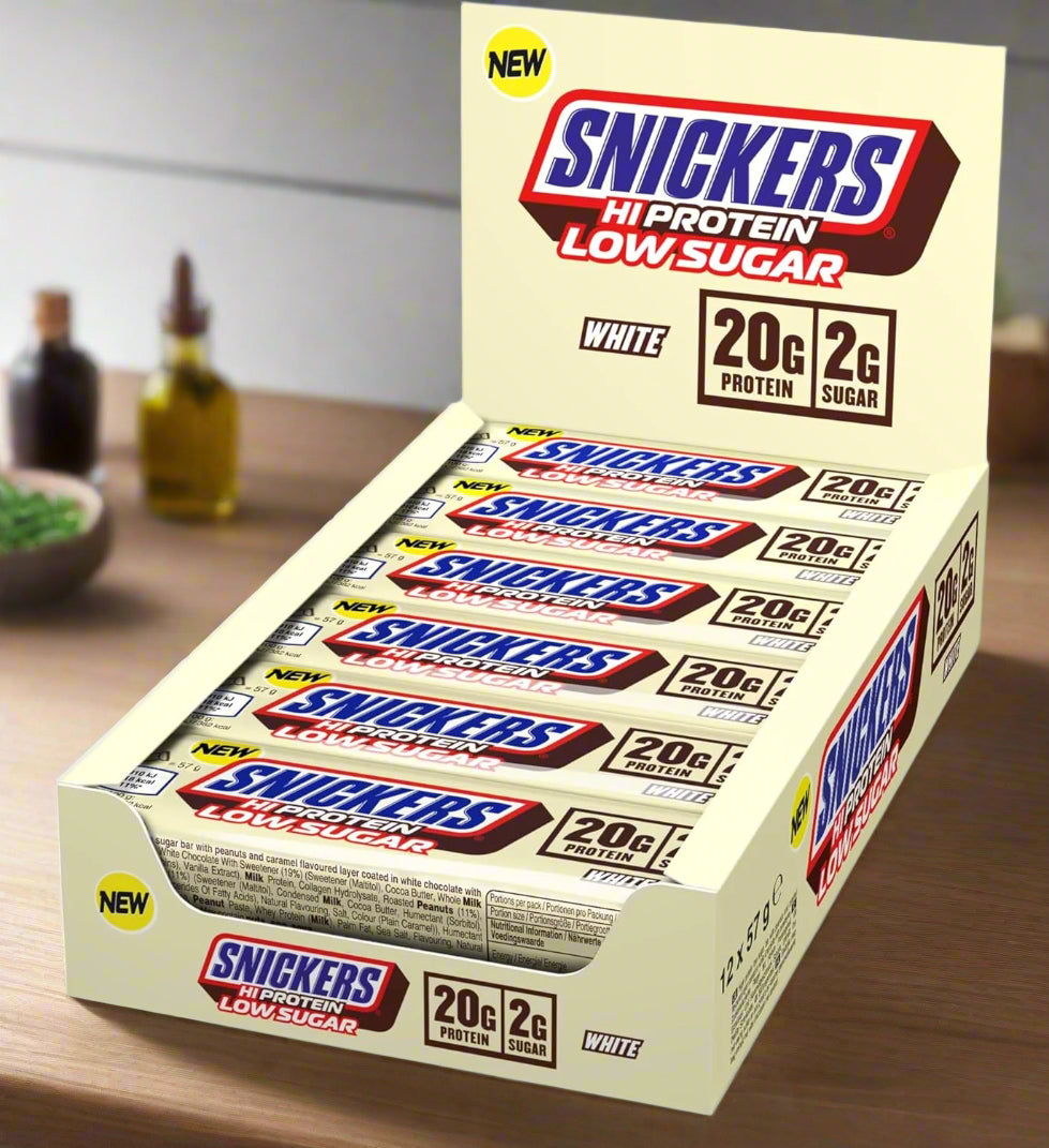 Mars Snickers Hi Protein Bar Low Sugar - White Chocolate- 12x57g