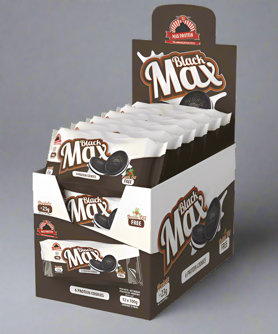 Max Protein Black Max Cookies - Original - 12x100g