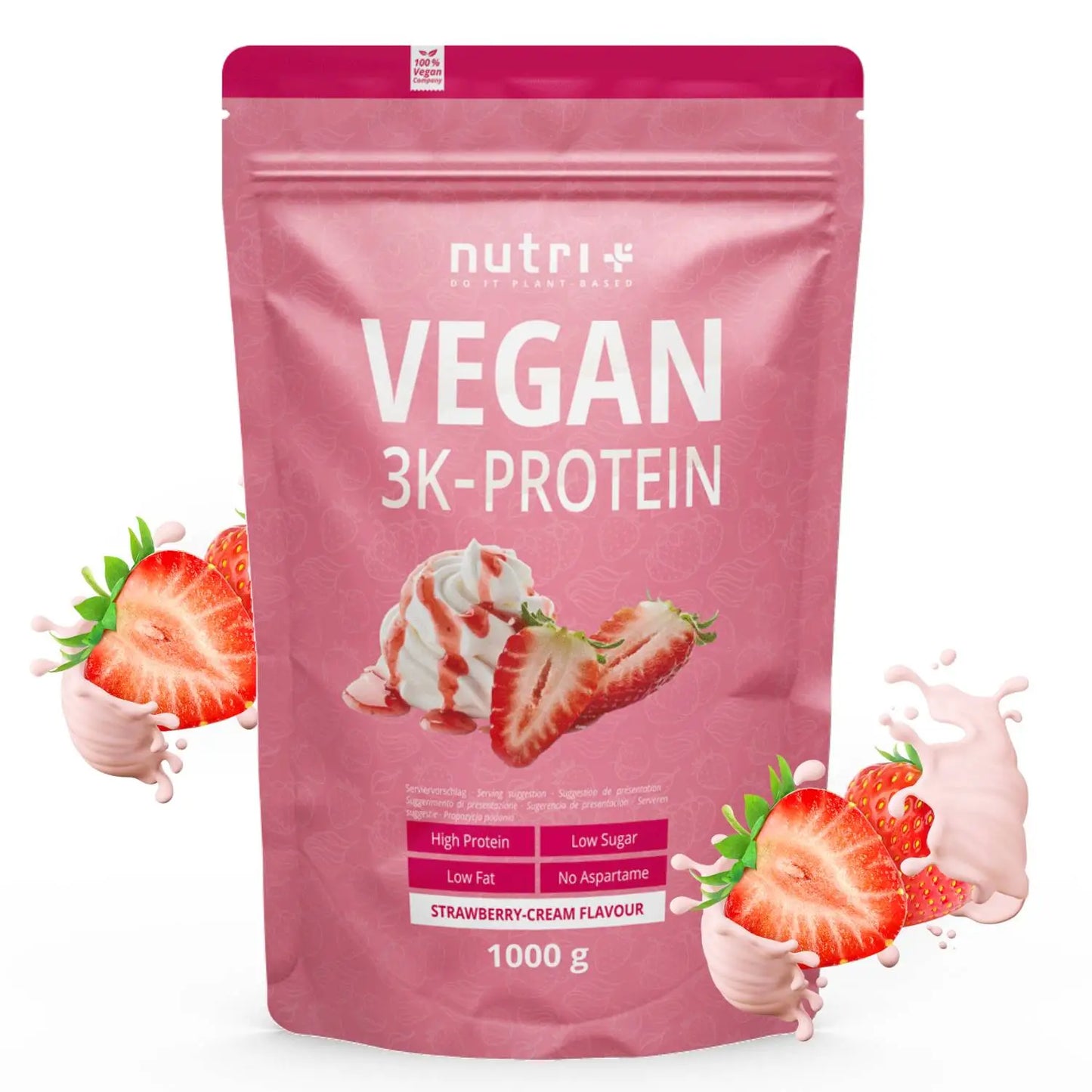 Nutri+ 3K Protein - Strawberry-Cream - 1000g
