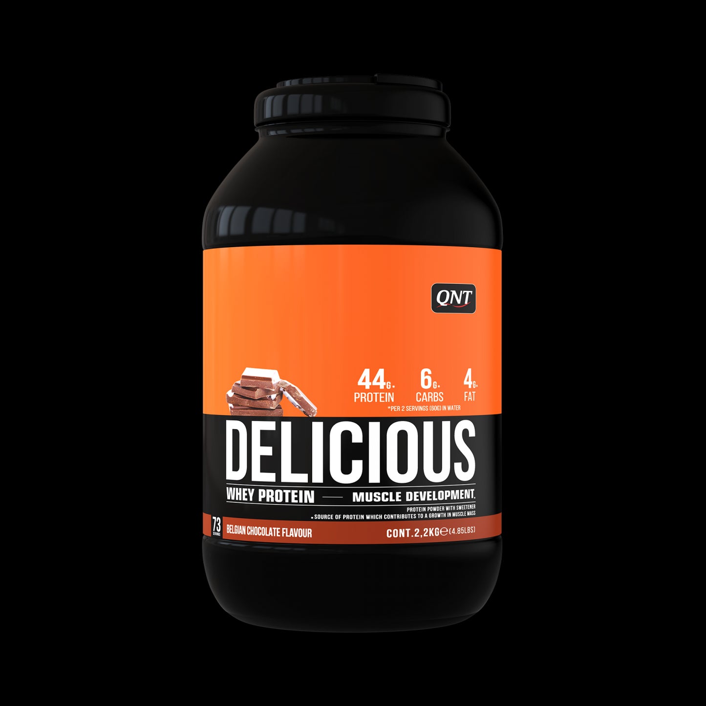 QNT Delicious Whey Protein - Belgian Chocolate - 2200g