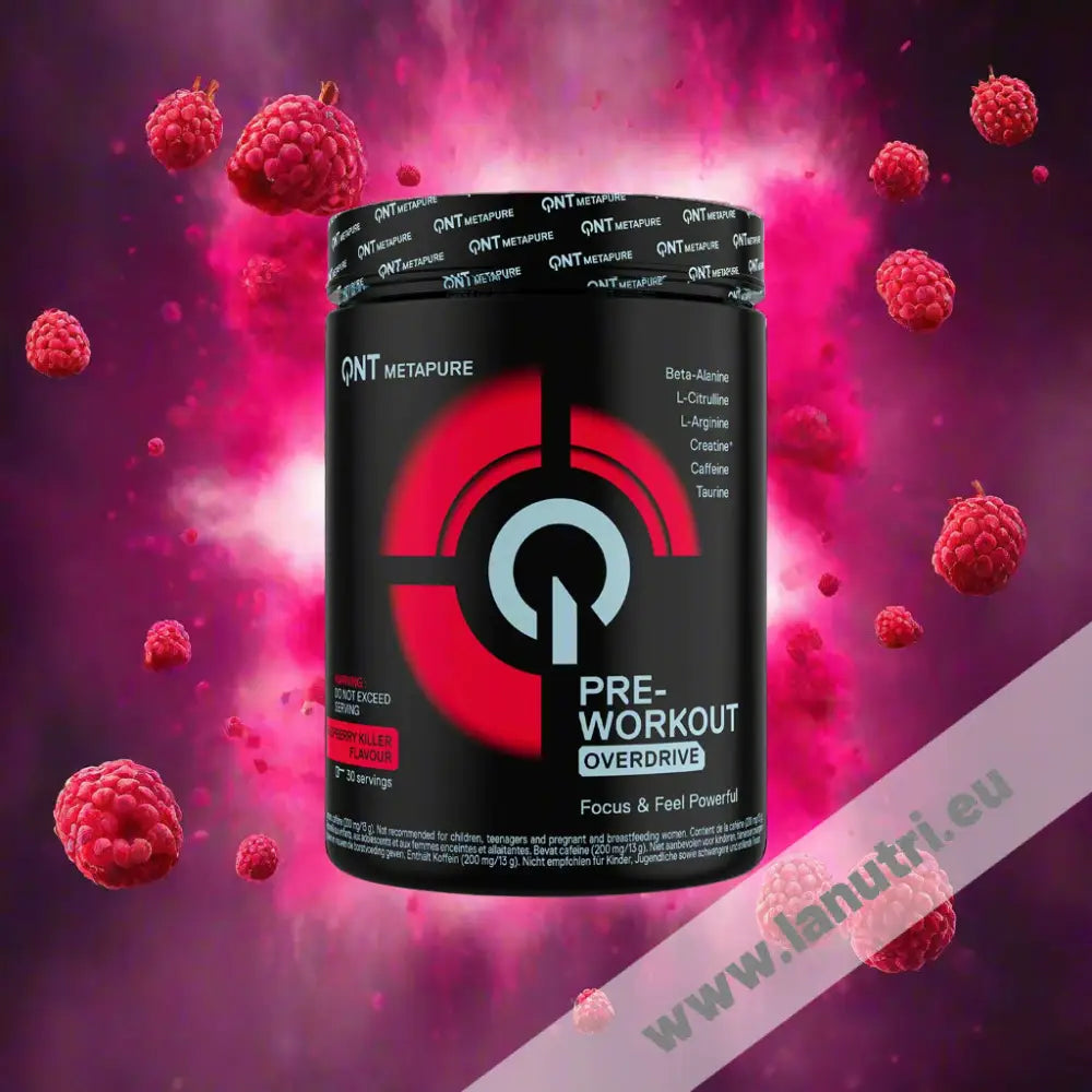 QNT Overdrive Pre-Workout - Raspberry Killer - 390g