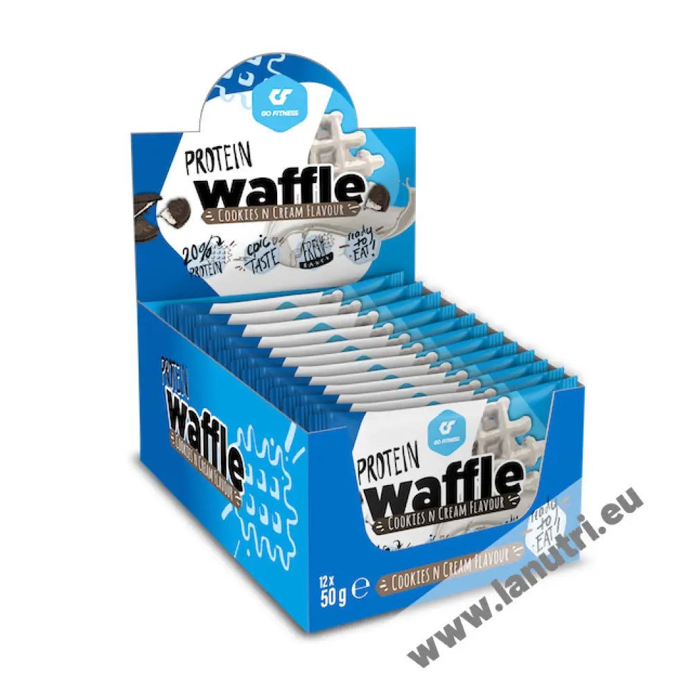Go Fitness Protein Waffle - Cookies N Cream- 12x50g
