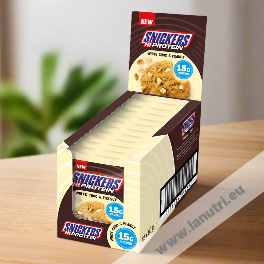 MARS Snickers Hi Protein Cookie - White Chocolate - 12x60g - Lanutri