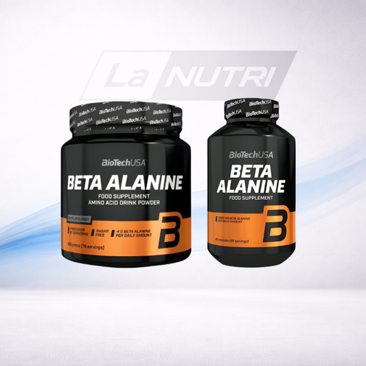 BiotechUSA Beta Alanine - powder and caps nu bij lanutri