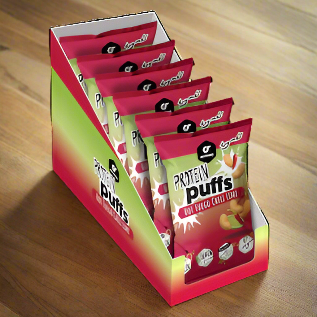 Go Fitness Protein Puffs - Hot Fuego Chili Lime - 12x50g