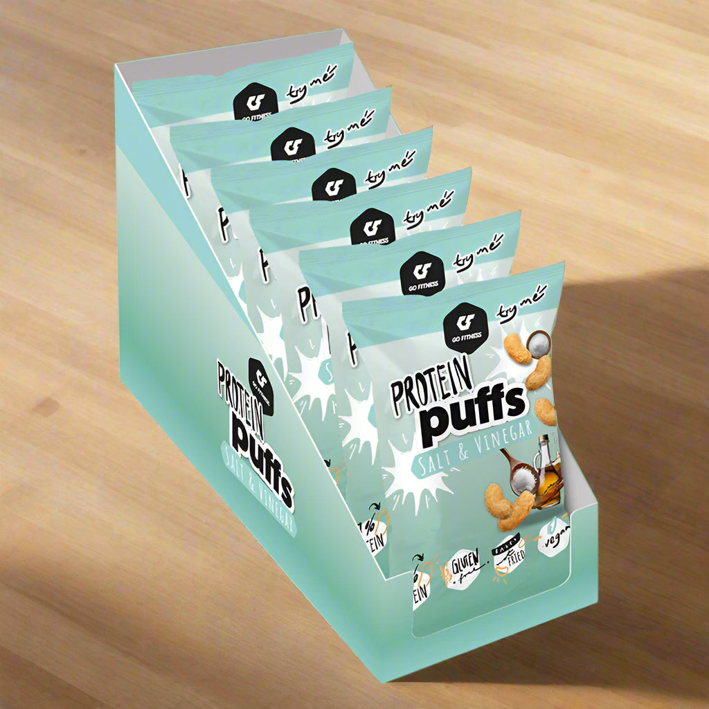 Go Fitness Protein Puffs - Salt & Vinegar - 12x50g