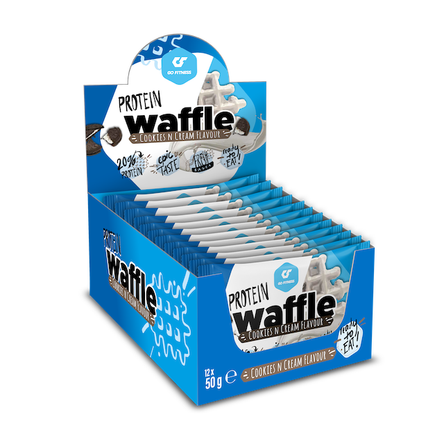 Go Fitness Protein Waffle - Cookies N Cream- 12x50g