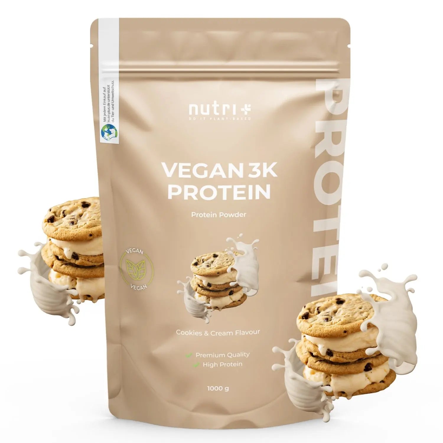 Nutri+ 3K Protein - Cookies & Cream - 1000g