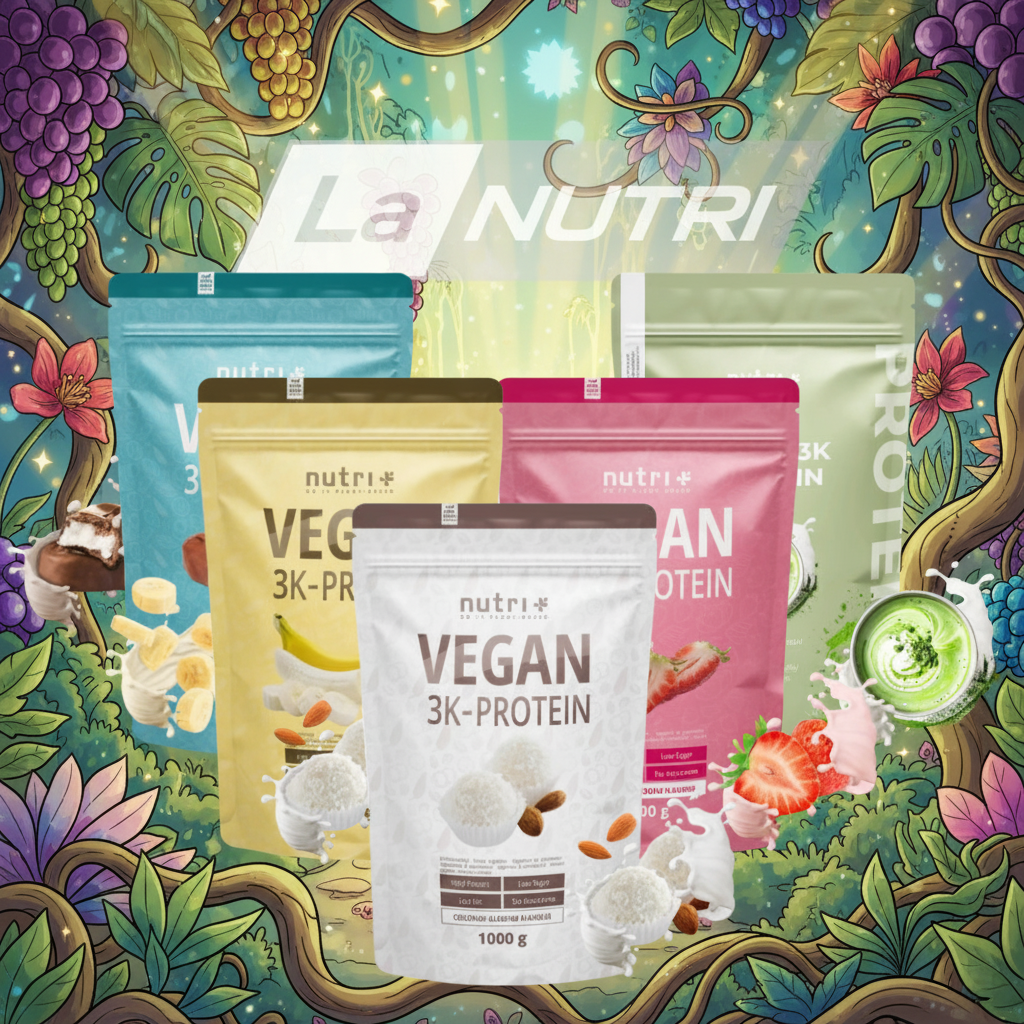 Nutri+ 3k protein vegan assortiment nu bij Lanutri