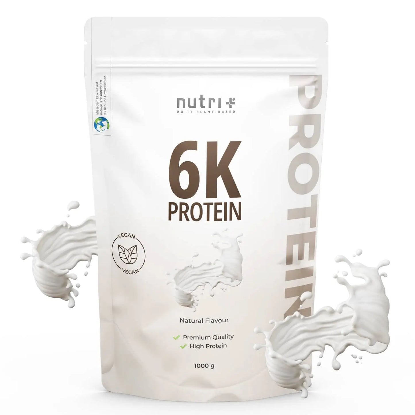 Nutri+ 6K protein eiwitpoeder Natural flavor 1kg nu beschikbaar bij Lanutri
