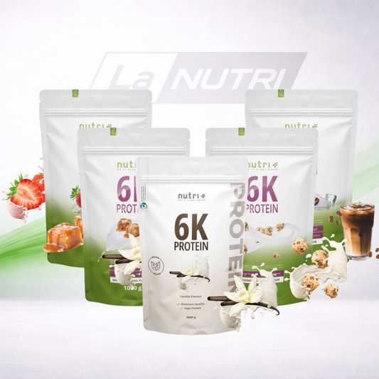 Nutri+ 6k eiwitpoeder verschillende smaken nu beschikbaar bij Lanutri