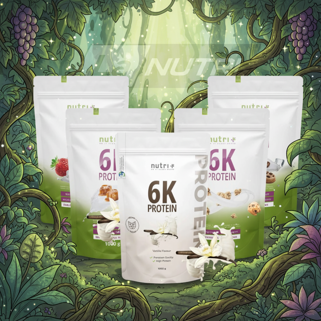 Nutri+ 6k protein eiwitpoeder assortiment nu beschikbaar bij Lanutri