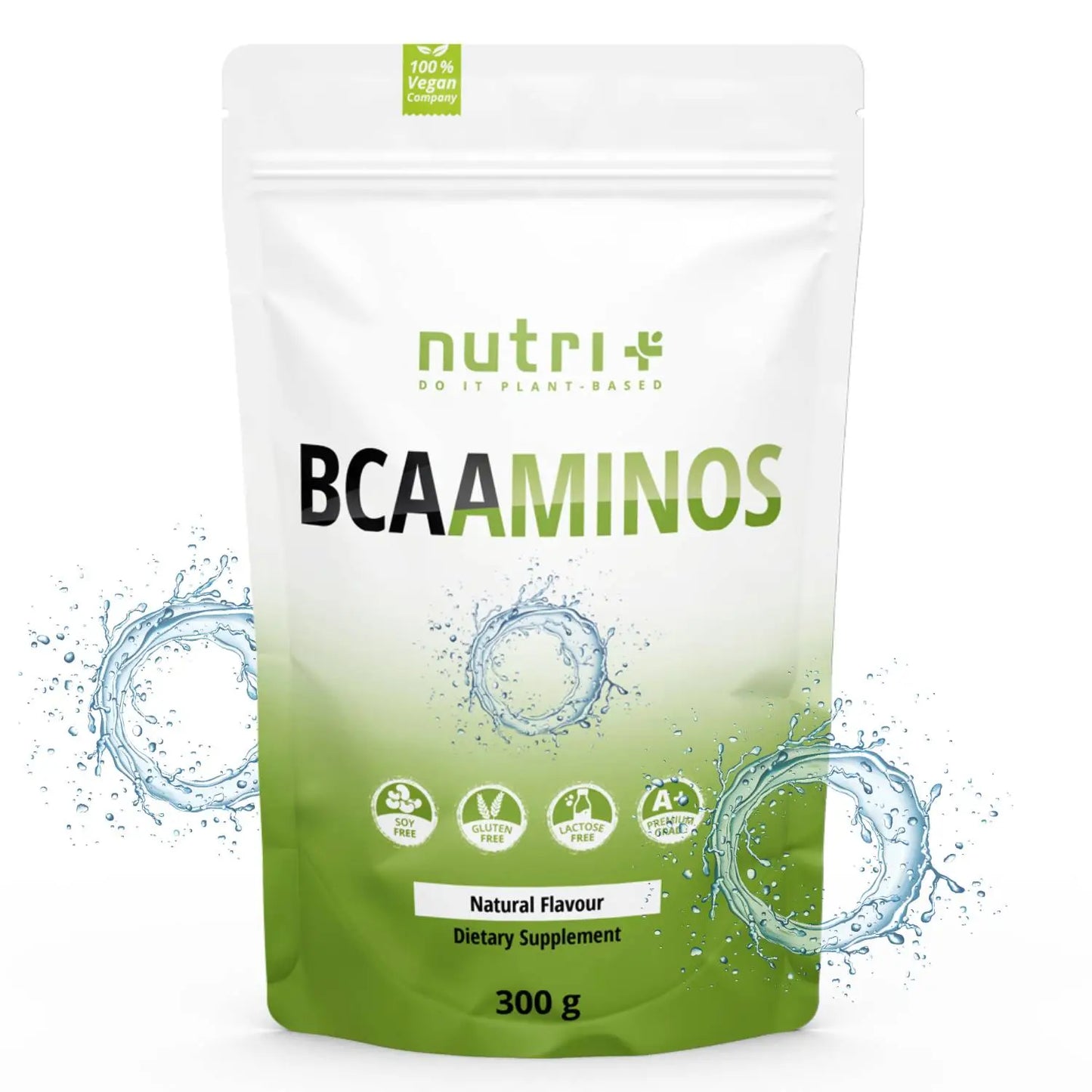 Nutri+ BCAA aminos natural flavour nu beschikbaar bij Lanutri