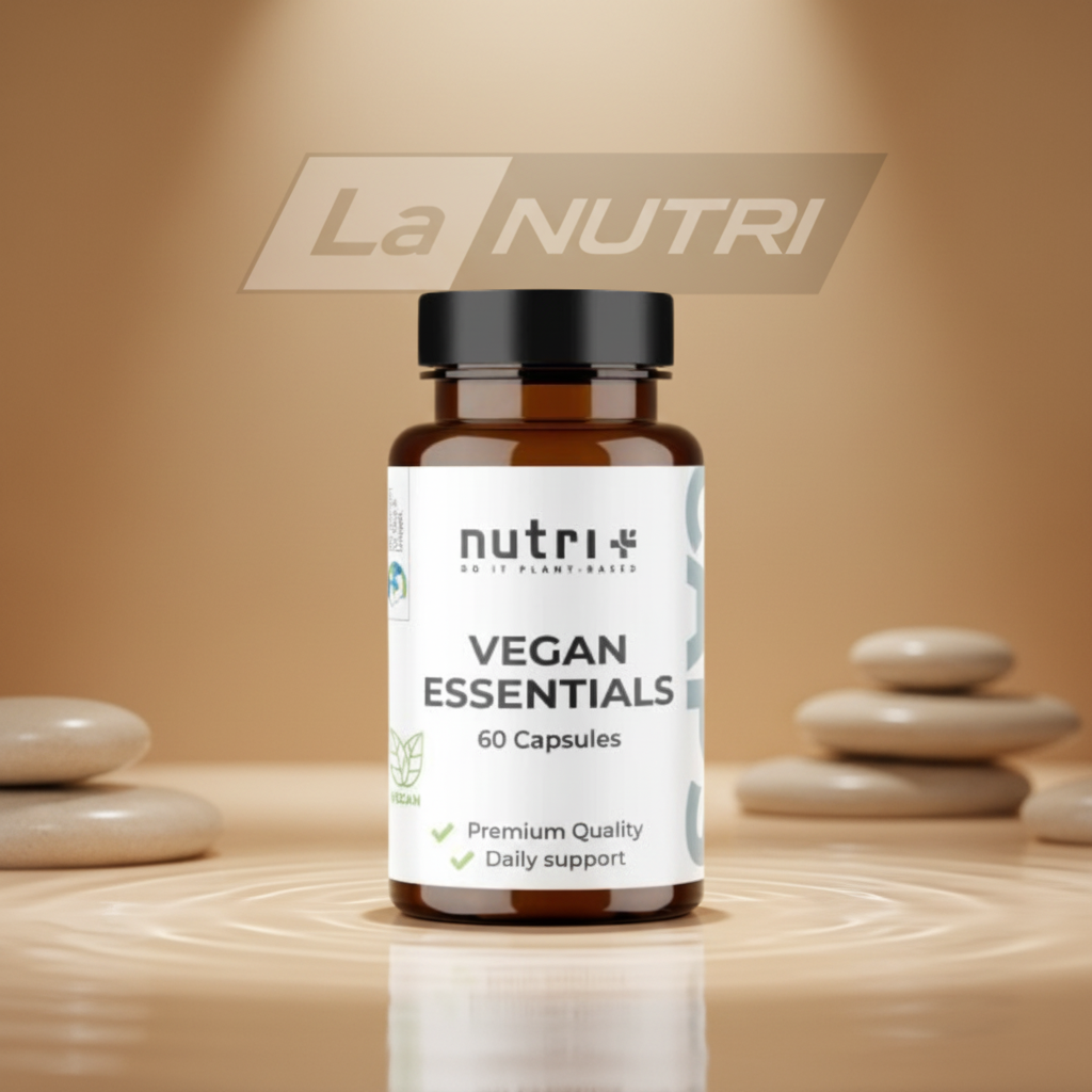 Nutri+ Vegan Essentials nu te koop bij Lanutri