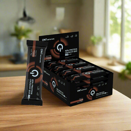 QNT  Metapure 40% Protein Crunchy Bar 
 - Chocolate - 12x65g 