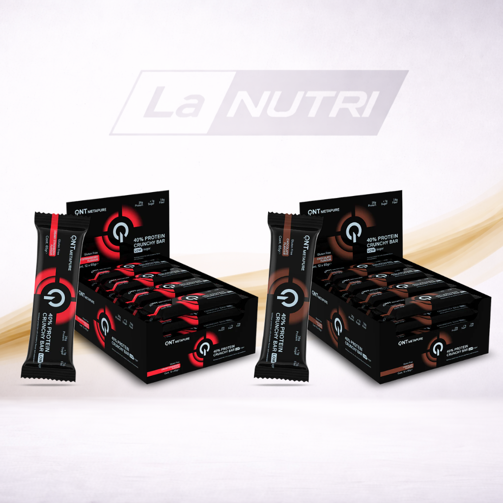QNT  Metapure 40% Protein Crunchy Bar nu bij Lanutri 