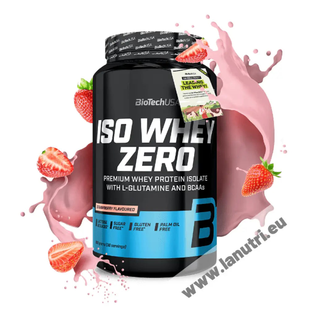 BiotechUsa Iso Whey Zero - Strawberry- 908g