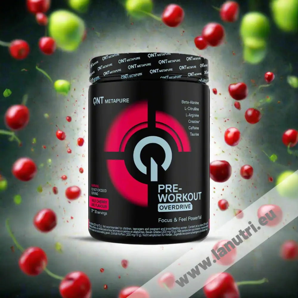 QNT Overdrive Pre-Workout - Wild Cherry Lime - 390g